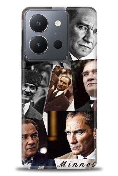 Rulet Aksesuar جراب سيليكون متوافق مع هاتف Vivo Y36 HD مطبوع + واقي شاشة سيرا...