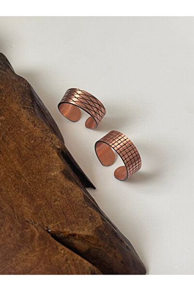 Rupen Kraft 100% copper handmade 2-piece design unisex copper ring adjustable copper ring