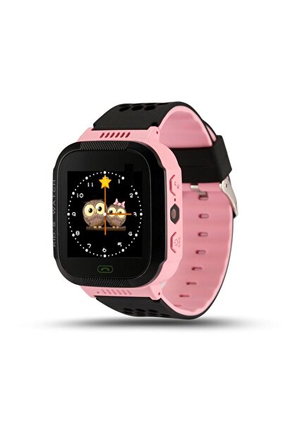 MoreFIT Ceas inteligent pentru copii Q528 cu GPS, localizare LBS, funcție telefon, buton SOS, roz