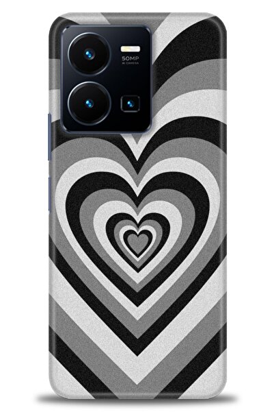 Rulet Aksesuar جراب سيليكون متوافق مع هاتف Vivo Y22S HD مطبوع + واقي شاشة سير...