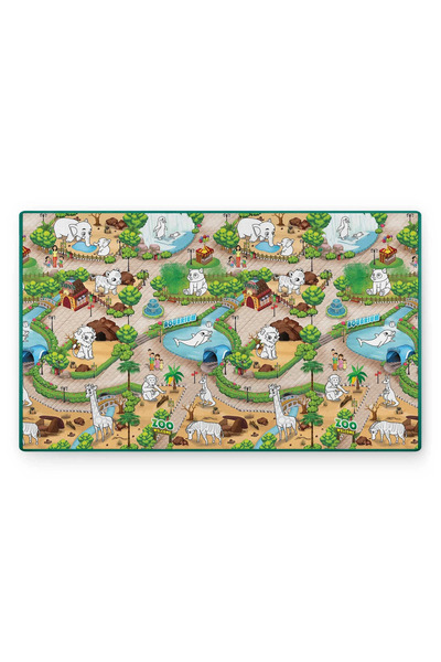 LikeSmart Covor din spuma moale cu markere incluse, "LikeSmart ZOO", usor de ...