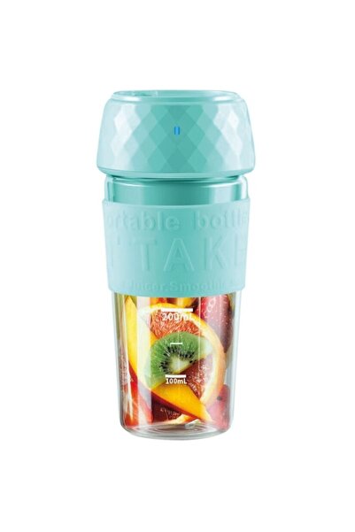 LikeSmart Mini Blender Electric de Sticla, "LikeSmart MixJuice", Portabil, Silentios, Multifunctional, Compact