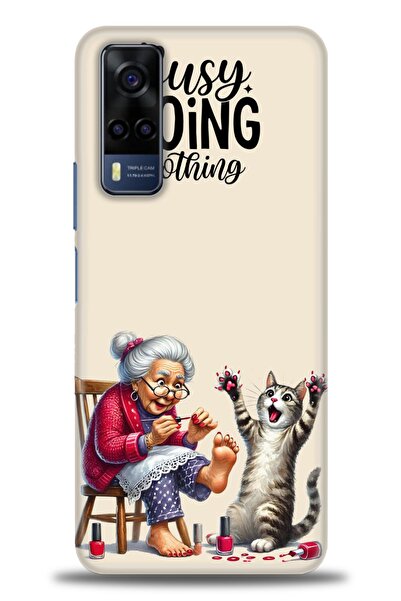 Rulet Aksesuar Vivo Y53S Compatible Hd Printed Silicone Case + Ceramic Screen...