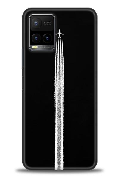 Rulet Aksesuar غطاء سيليكون متوافق مع هاتف Vivo Y33S HD مطبوع + واقي شاشة سير...