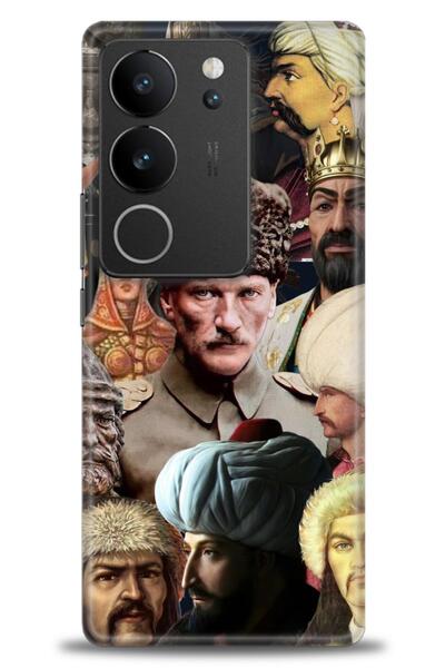 Rulet Aksesuar حافظة سيليكون متوافقة مع هاتف Vivo V29 5G HD مطبوع + واقي شاشة...