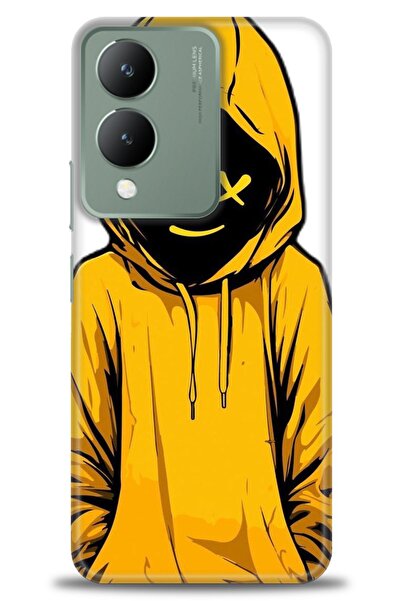 Rulet Aksesuar جراب سيليكون متوافق مع هاتف Vivo Y17S HD مطبوع + واقي شاشة سير...