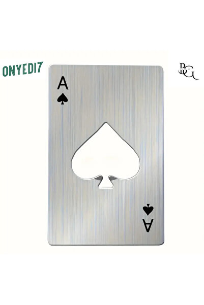 BGSignature Silver Card-Shaped Metal Bottle Opener – Portable, Durable & Stylish Design - Ace of Spades Card Opener