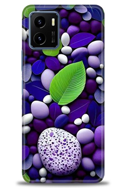 Rulet Aksesuar جراب سيليكون متوافق مع هاتف Vivo Y15S HD مطبوع + واقي شاشة سير...