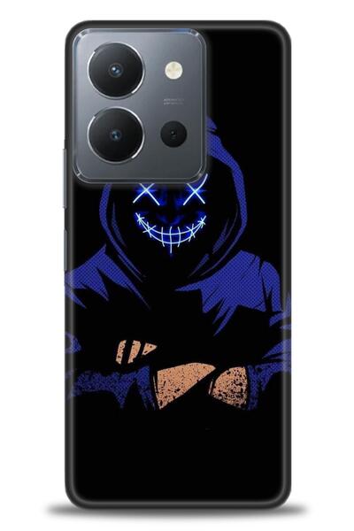 Rulet Aksesuar جراب سيليكون متوافق مع هاتف Vivo Y36 HD مطبوع + واقي شاشة سيرا...