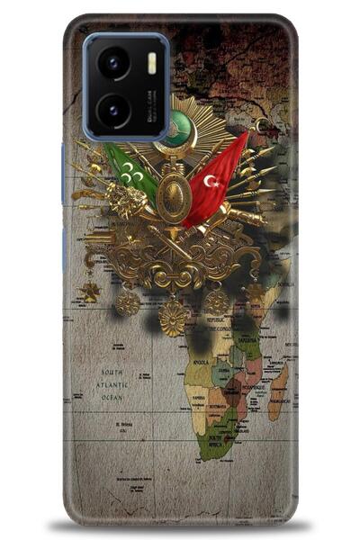 Rulet Aksesuar جراب سيليكون متوافق مع هاتف Vivo Y15S HD مطبوع + واقي شاشة سير...