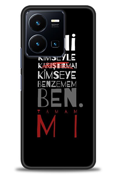 Rulet Aksesuar Vivo Y22S Compatible Hd Printed Silicone Case + Ceramic Screen...