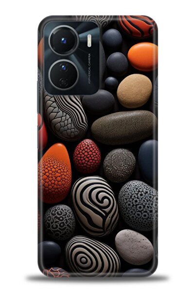 Rulet Aksesuar جراب سيليكون متوافق مع هاتف Vivo Y16 HD مطبوع + واقي شاشة سيرا...