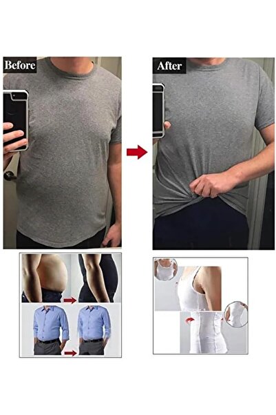 Generic Men’s Slimming Body Shaper Compression Shirt - Abdomen Slimming Vest, Tummy Control Waist Shaper