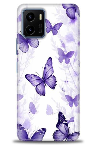 Rulet Aksesuar جراب سيليكون متوافق مع هاتف Vivo Y15S HD مطبوع + واقي شاشة سير...