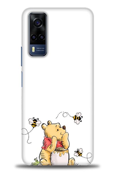 Rulet Aksesuar جراب سيليكون متوافق مع هاتف Vivo Y51 HD مطبوع + واقي شاشة سيرا...