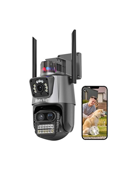 BabyToy Camera de supraveghere IP WIFI C3, 12MP, Zoom 8X, Exterior/Interior Rotativa, Ultra-Wide, Pi