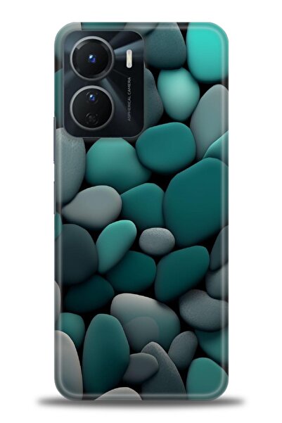 Rulet Aksesuar جراب سيليكون متوافق مع هاتف Vivo Y16 HD مطبوع + واقي شاشة سيرا...