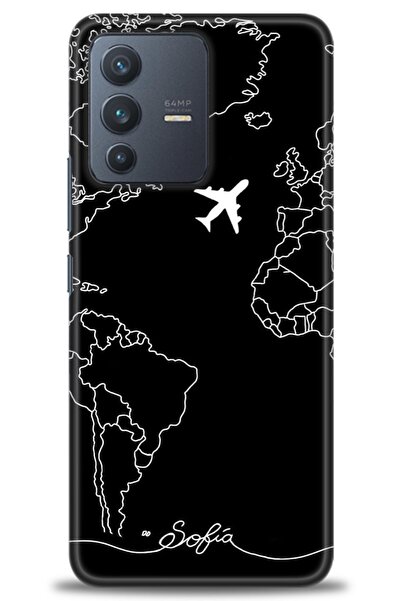 Rulet Aksesuar حافظة سيليكون متوافقة مع هاتف Vivo V23 5G HD مطبوع + واقي شاشة...