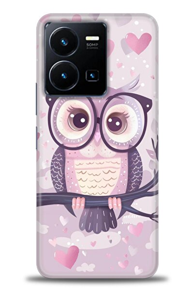 Rulet Aksesuar جراب سيليكون متوافق مع هاتف Vivo Y35 HD مطبوع + واقي شاشة سيرا...