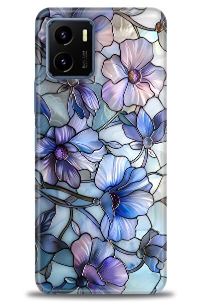 Rulet Aksesuar جراب سيليكون متوافق مع هاتف Vivo Y15S HD مطبوع + واقي شاشة سير...