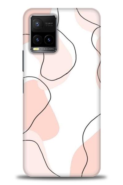 Rulet Aksesuar جراب سيليكون متوافق مع هاتف Vivo Y21S HD مطبوع + واقي شاشة سير...