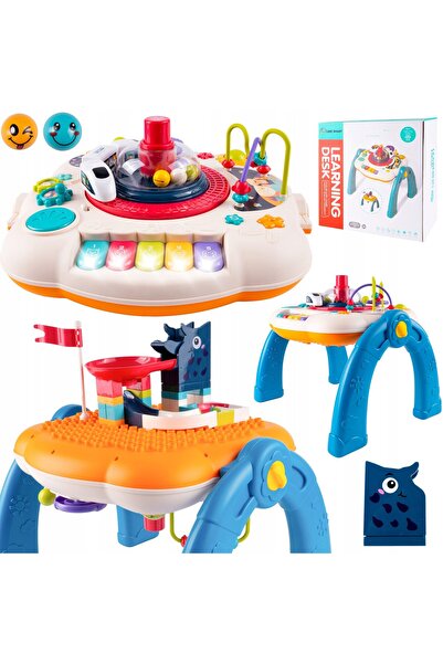 İSP Masuta interactiva 4 in 1 Learning Desk, cu trenulet, pian luminos, blocu...