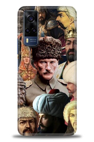 Rulet Aksesuar جراب سيليكون متوافق مع هاتف Vivo Y51 HD مطبوع + واقي شاشة سيرا...