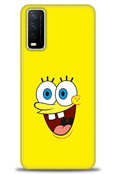 Rulet Aksesuar جراب سيليكون متوافق مع هاتف Vivo Y20 HD مطبوع + واقي شاشة سيرا...