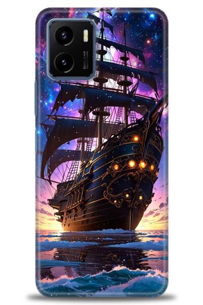 Rulet Aksesuar جراب سيليكون متوافق مع هاتف Vivo Y15S HD مطبوع + واقي شاشة سير...