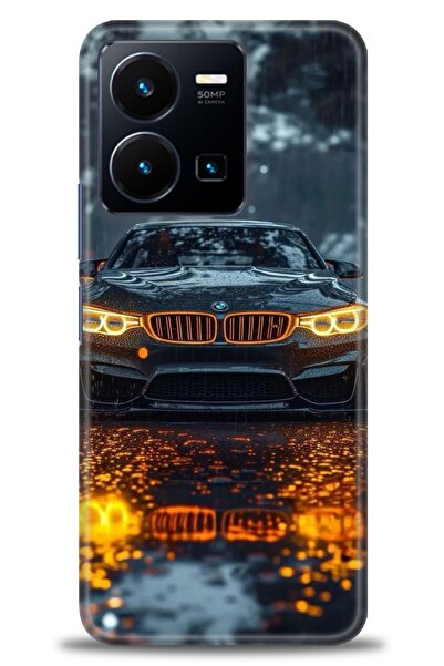 Rulet Aksesuar جراب سيليكون متوافق مع هاتف Vivo Y22S HD مطبوع + واقي شاشة سير...