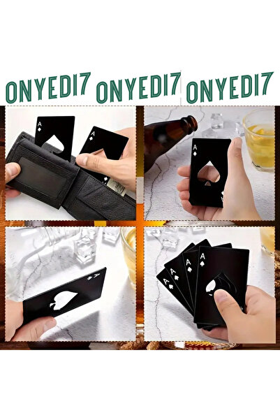 BGSignature Black Card-Shaped Metal Bottle Opener – Portable, Durable & Stylish Design - Ace of Spades Card Opener