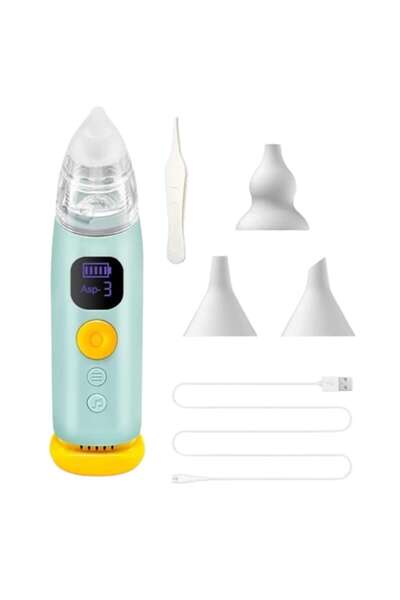 EvoSmart Aspirator Nazal Electric BX02, 3 Trepte Viteza, 3 Capete De Aspirare Incluse, Pentru Bebelu