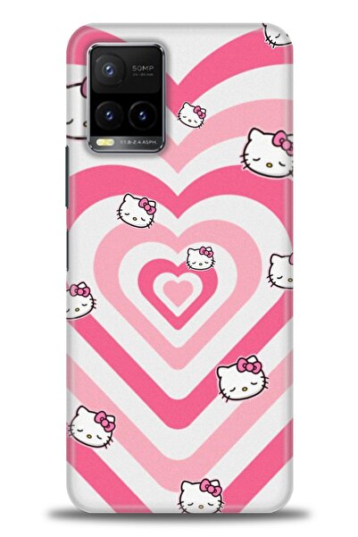 Rulet Aksesuar جراب سيليكون متوافق مع هاتف Vivo Y21S HD مطبوع + واقي شاشة سير...