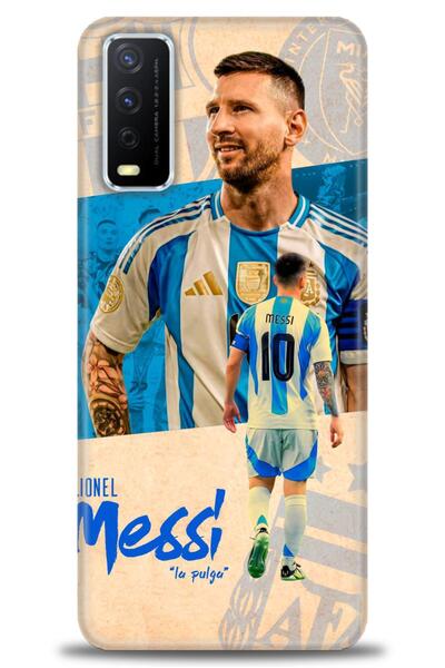 Rulet Aksesuar حافظة سيليكون متوافقة مع هاتف Vivo Y20S HD مطبوع + واقي شاشة م...