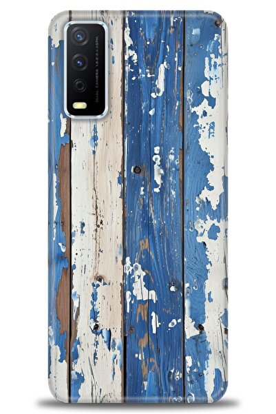 Rulet Aksesuar جراب سيليكون متوافق مع هاتف Vivo Y20 HD مطبوع + واقي شاشة سيرا...