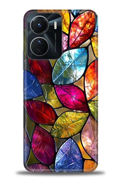 Rulet Aksesuar جراب سيليكون متوافق مع هاتف Vivo Y16 HD مطبوع + واقي شاشة سيرا...