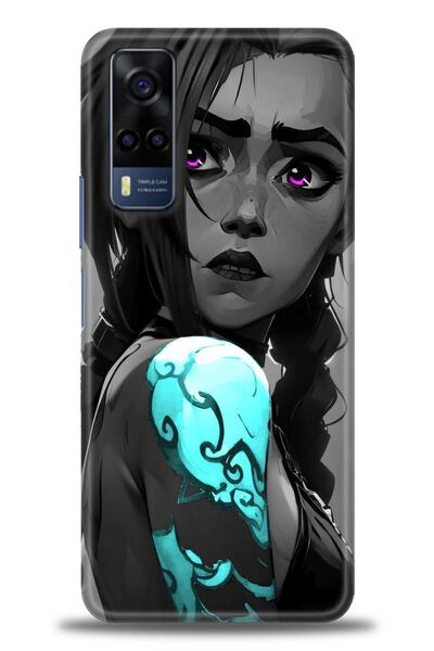 Rulet Aksesuar غطاء حماية من السيليكون متوافق مع هاتف Vivo Y51 HD مطبوع + واق...