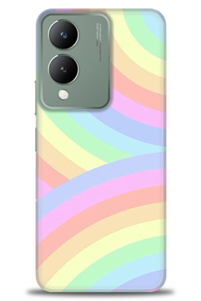 Rulet Aksesuar جراب سيليكون متوافق مع هاتف Vivo Y17S HD مطبوع + واقي شاشة سير...