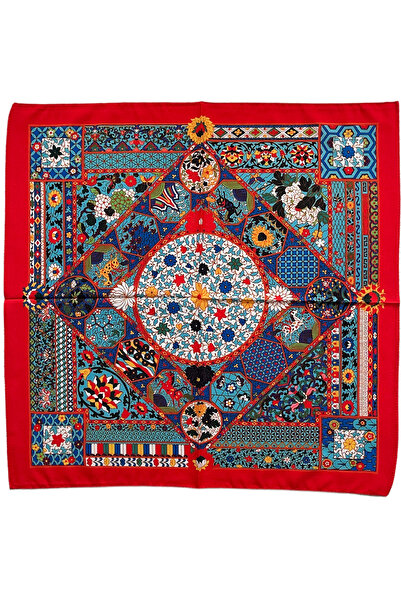 Rupen Kraft 45X50 cm 2-Pack Special Pattern Bandana Satin Bandana Satin Scarf Satin Bag Accessory