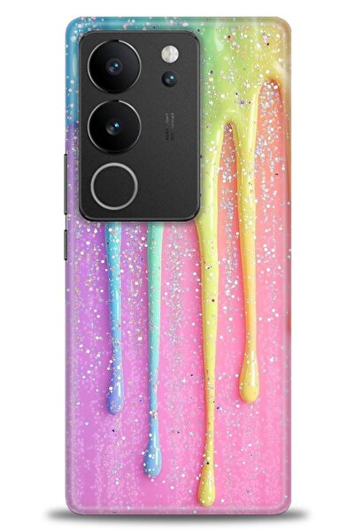 Rulet Aksesuar حافظة سيليكون متوافقة مع هاتف Vivo V29 5G HD مطبوع + واقي شاشة...