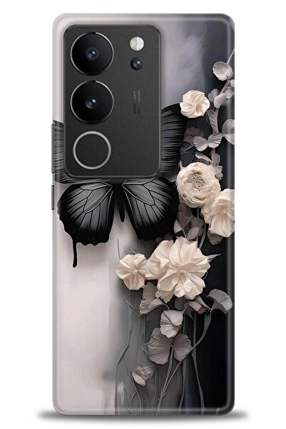 Rulet Aksesuar حافظة سيليكون متوافقة مع هاتف Vivo V29 5G HD مطبوع + واقي شاشة...