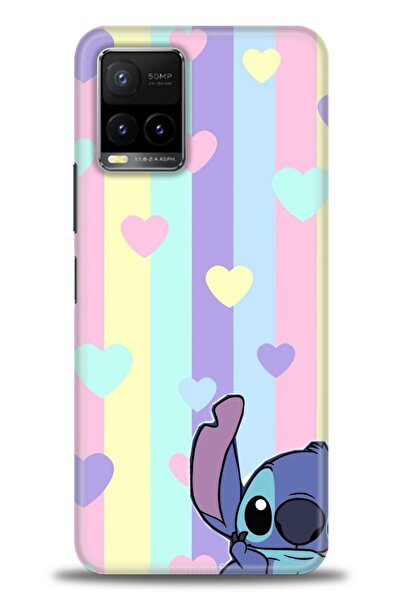 Rulet Aksesuar جراب سيليكون متوافق مع هاتف Vivo Y21S HD مطبوع + واقي شاشة سير...