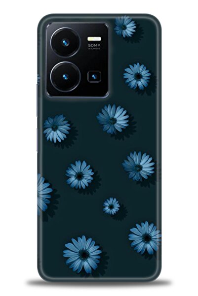 Rulet Aksesuar جراب سيليكون متوافق مع هاتف Vivo Y35 HD مطبوع + واقي شاشة سيرا...