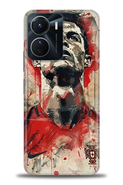 Rulet Aksesuar حافظة سيليكون متوافقة مع هاتف Vivo Y16 HD مطبوع + واقي شاشة من...