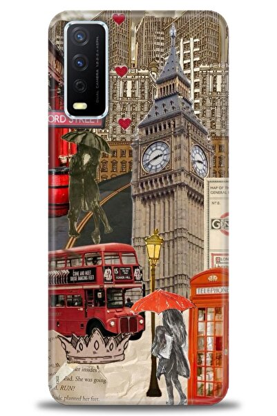 Rulet Aksesuar Vivo Y20S Compatible Hd Printed Silicone Case + Ceramic Screen...