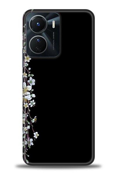 Rulet Aksesuar جراب سيليكون متوافق مع هاتف Vivo Y16 HD مطبوع + واقي شاشة سيرا...