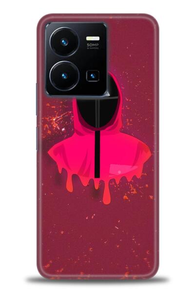 Rulet Aksesuar جراب سيليكون متوافق مع هاتف Vivo Y35 HD مطبوع + واقي شاشة سيرا...