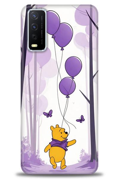 Rulet Aksesuar جراب سيليكون متوافق مع هاتف Vivo Y20 HD مطبوع + واقي شاشة سيرا...