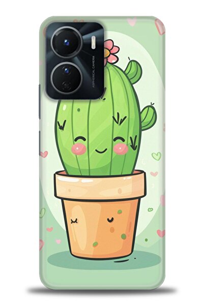 Rulet Aksesuar جراب سيليكون متوافق مع هاتف Vivo Y16 HD مطبوع + واقي شاشة سيرا...