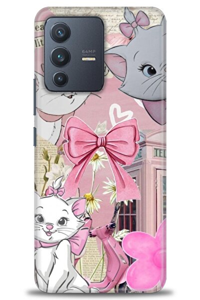 Rulet Aksesuar حافظة سيليكون متوافقة مع هاتف Vivo V23 5G HD مطبوع + واقي شاشة...